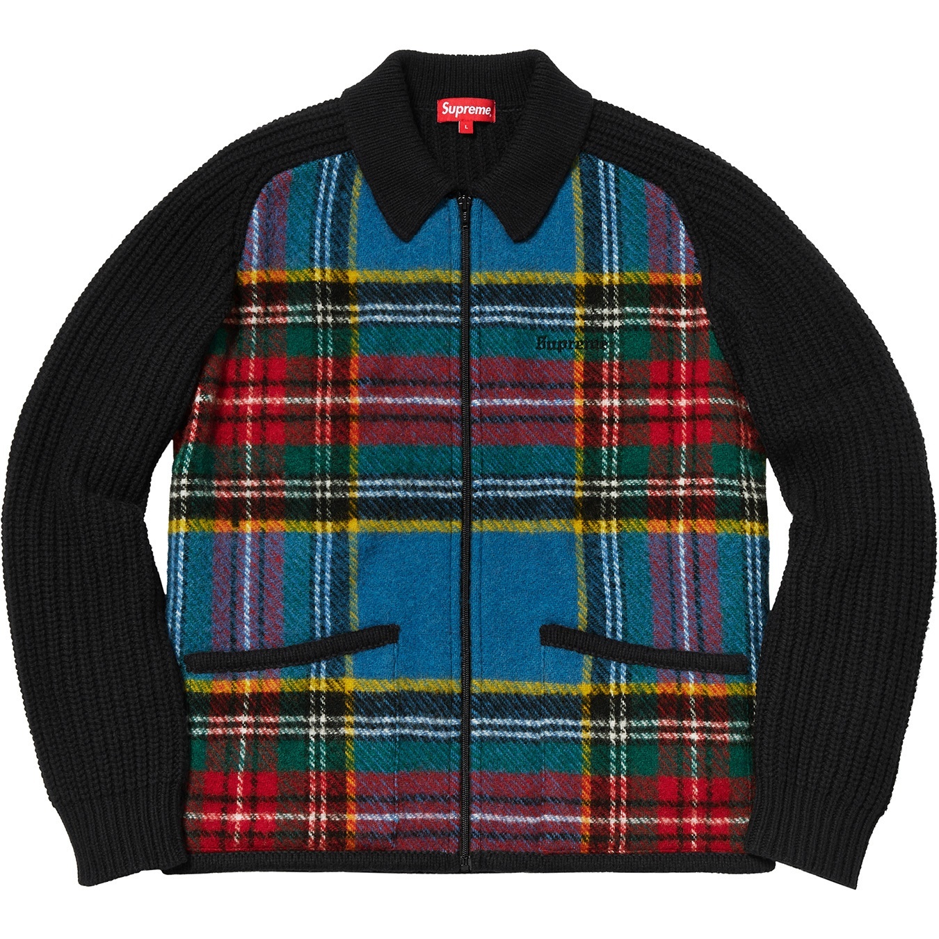Plaid Front Zip Sweater view 6